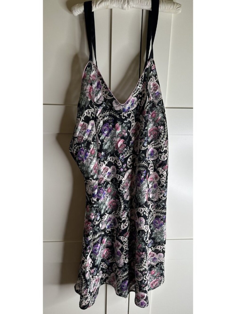 Vtg 90s VAL MODE Sheer Floral Slip Dress Lingerie Chemise M Vamp Goth  Romantic